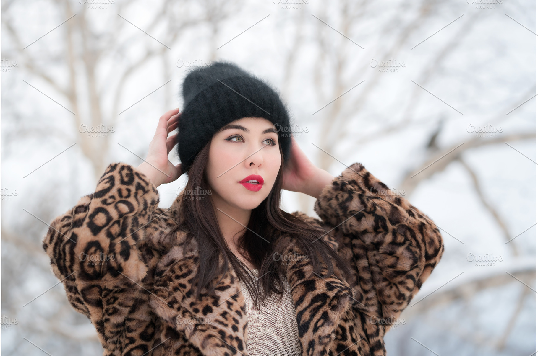 Winter portrait of female with long, a Person Photo by Alexander-Piragis