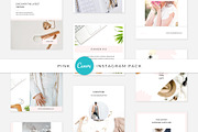 Pink CANVA instagram pack, a Social Media Template by Swiss_cube (Thumbnail 1 of 8)