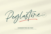 Peglastone Handwritten Ink Font, a Script Font by Letterena Studios Script (Thumbnail 1 of 20)
