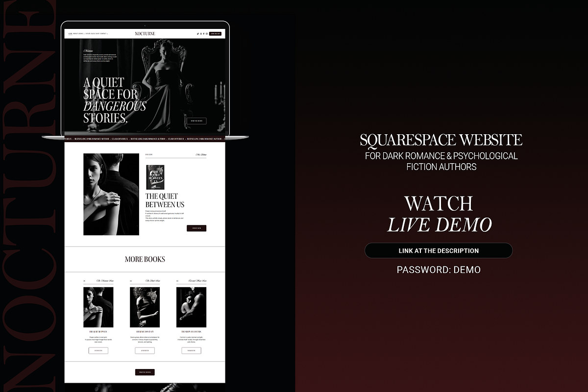 Romance Author Squarespace Website, a Squarespace Template by 3.14&Co (Photo 2 of 9)