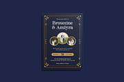 Golden Artdeco Wedding Invitation, an Invitation Template by iDoodle Studio (Thumbnail 3 of 4)