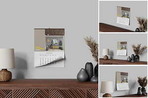 Wall Calendar Mockup, a Product Mockup by MrLetters