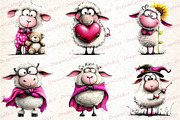 Quirky Sheep Clipart, an Illustration by DreamCafeArt (Thumbnail 5 of 8)