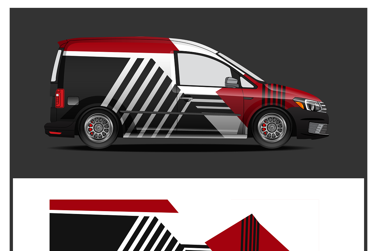 Dynamic Cracked Car Design, a Decorative Illustration by CarWrap design (Photo 2 of 4)