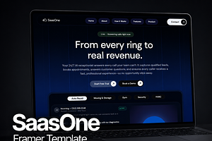 Premium SaaS Framer Template, a Landing Page Template by Graphicuss