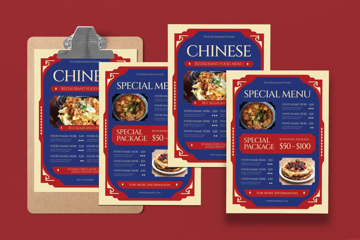 Chinese Restaurant Food Menu preview 4