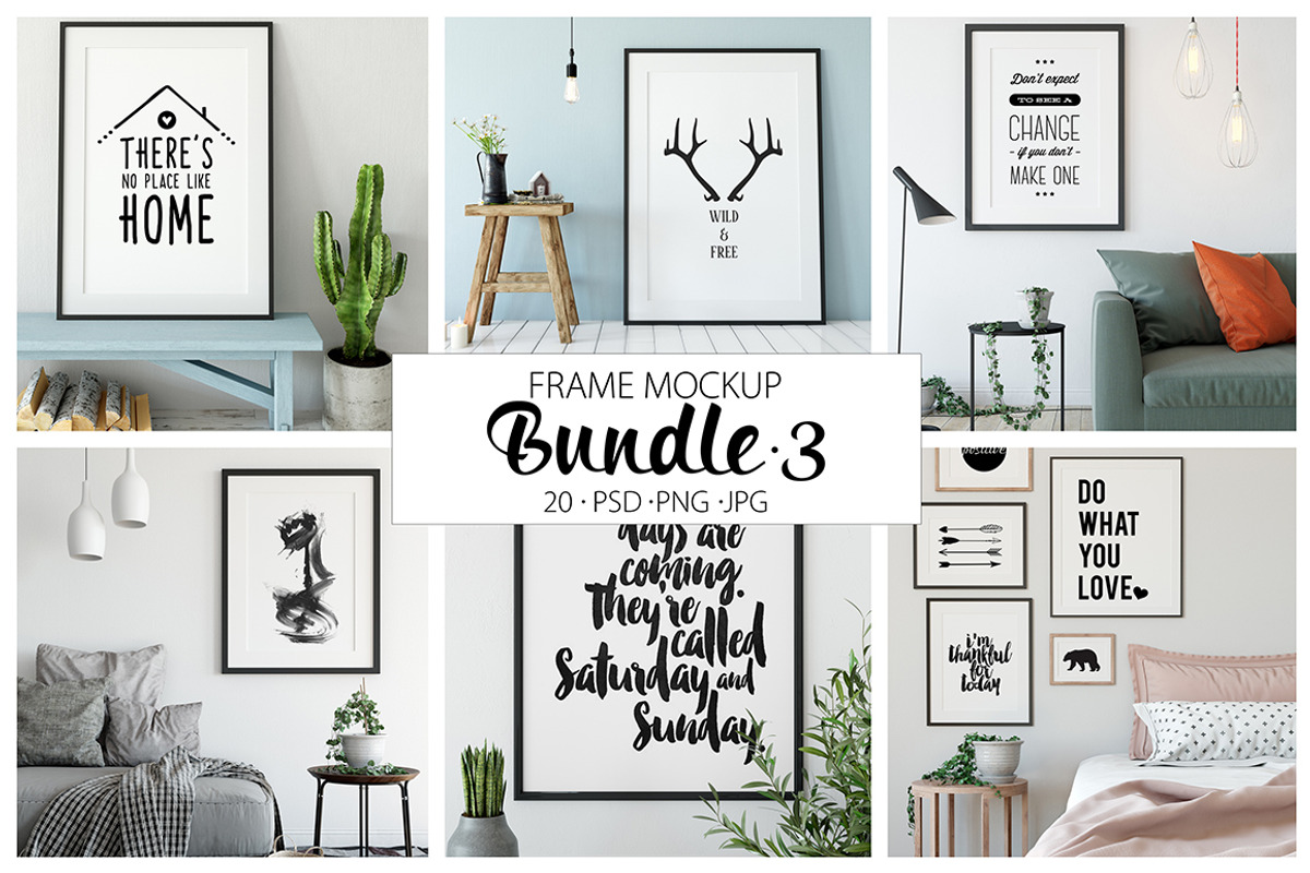 Frame Mockup Bundle Vol 3, a Print Template by Yuri-U (Photo 2 of 17)
