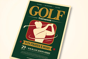 Green Retro Golf Tournament Flyer, a Flyer Template by megarez (Thumbnail 3 of 3)