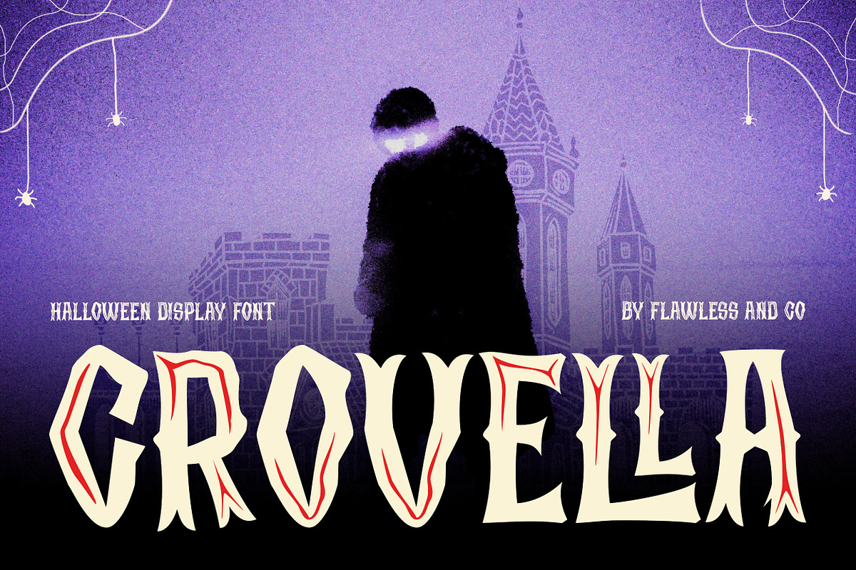 Crovella - Halloween Display Font, a Sans Serif Font by Flawless And Co (Photo 1 of 10)