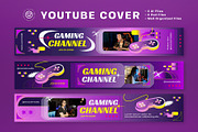 Purple Y2K Gaming YouTube Cover, a Social Media Template by graphicook (Thumbnail 2 of 3)