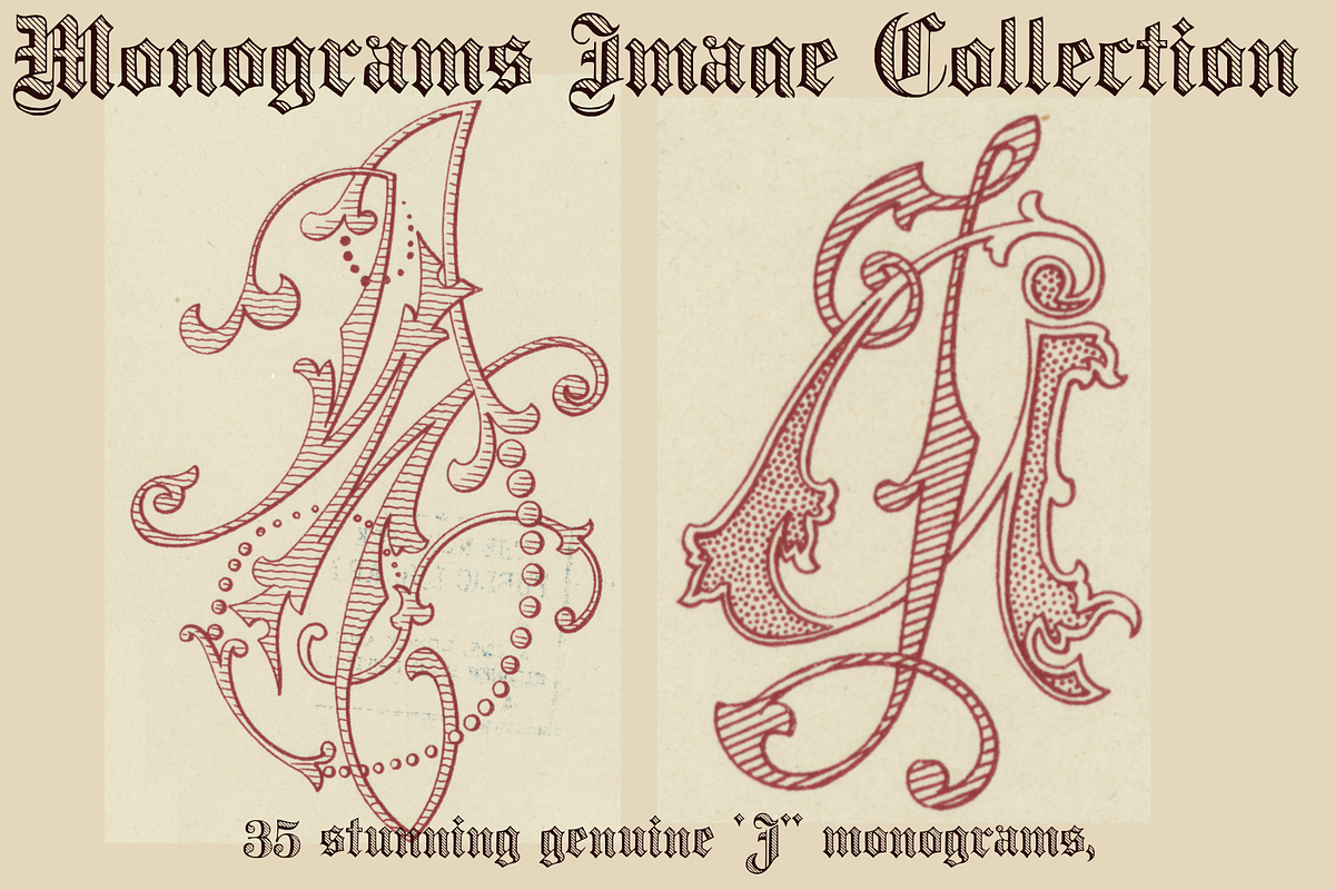 Monograms Collection Letter J, an Object Graphic by Intellecta Design (Photo 5 of 7)