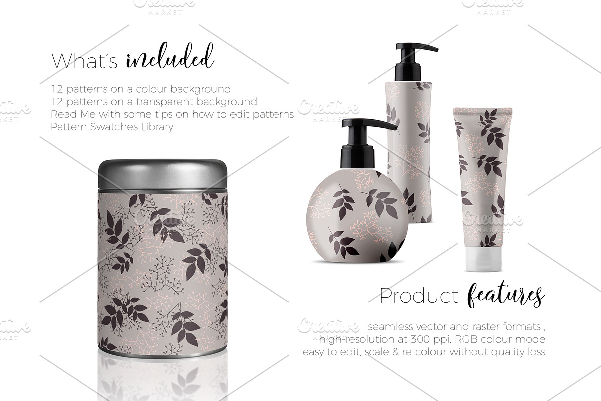 Blush Foliage, elegant patterns, a Pattern Graphic by NKTN graphics (Photo 3 of 10)