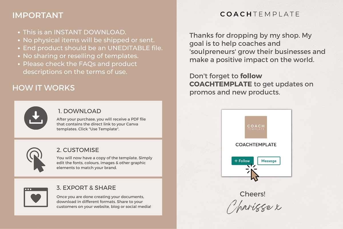 Manifesting Workbook Canva Template, a Marketing Template by COACHTEMPLATE (Photo 9 of 9)