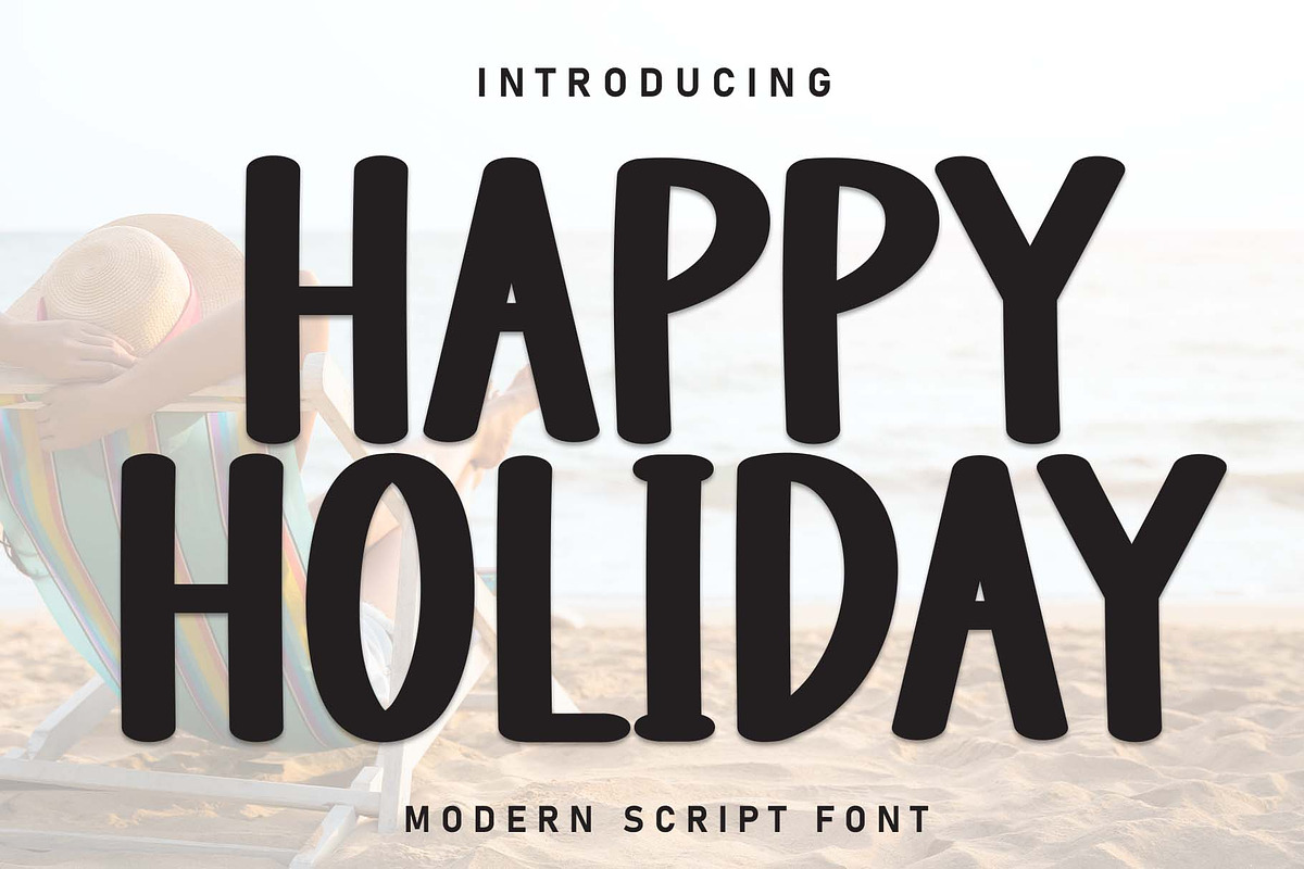 Happy Holiday | Script Font, a Script Font by Scratchones (Photo 1 of 8)