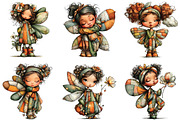 Fairy Girl Butterfly Wings Clipart, an Illustration by CraftArtStudio (Thumbnail 6 of 6)