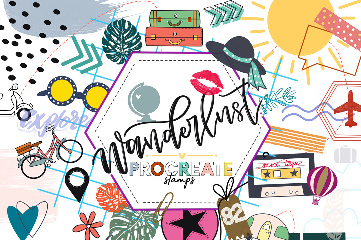 Wanderlust Stamp Pack/Procreate preview 2