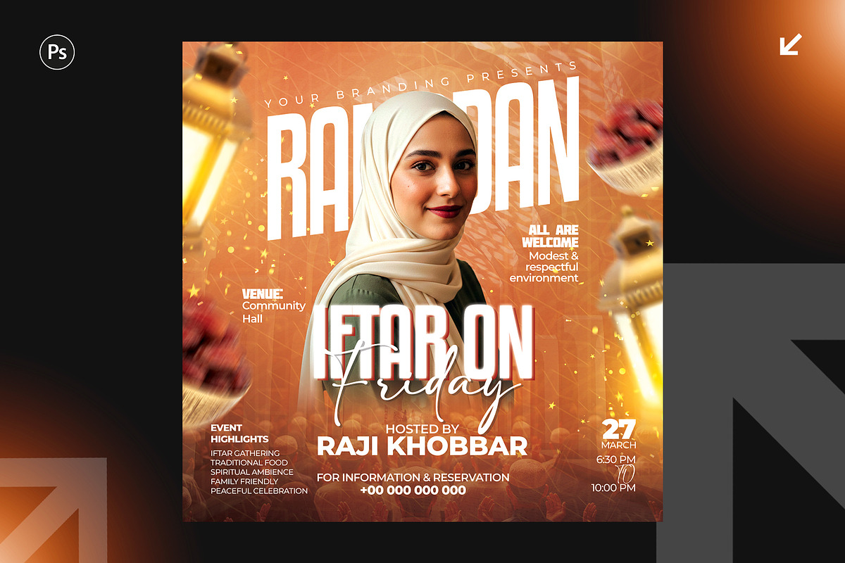 06 Ramadan Kareem Party Flyer Bundle, a Flyer Template by Shajib Shikder (Photo 3 of 7)