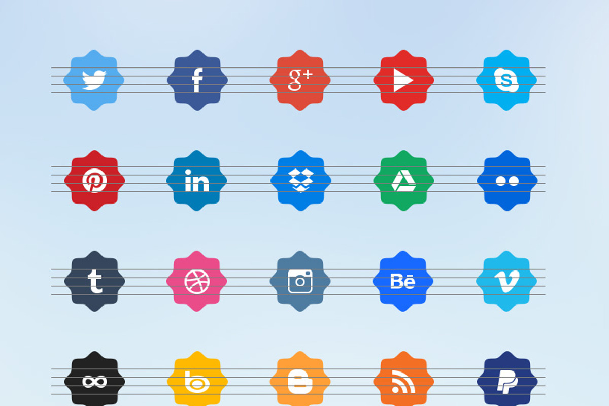 Nice Star Shaped Social Icons, an Icon by DeepDesign (Photo 2 of 2)