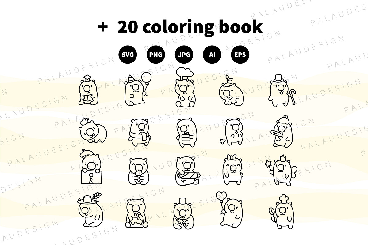 Wombat Clipart Set, an Animal Illustration by Palau (Photo 9 of 10)