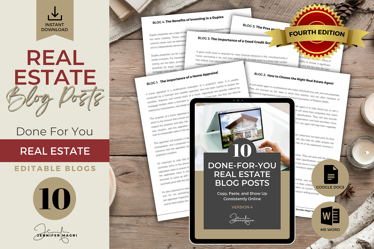DONE FOR YOU REAL ESTATE BLOGS - 4, a Templates & Theme by Jennifer Magri Templates (Photo 1 of 8)