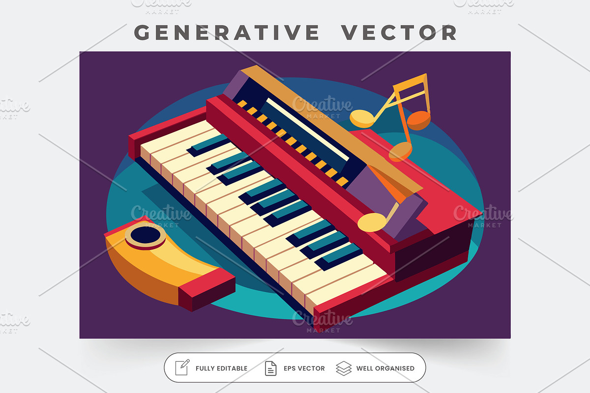 A colorful jazz piano features custo, a Graphic by SouravDesign