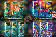 24 Strbcks Tumbler Wraps | 24 design, a Background Graphic by Asaelv Shop! (Thumbnail 6 of 7)