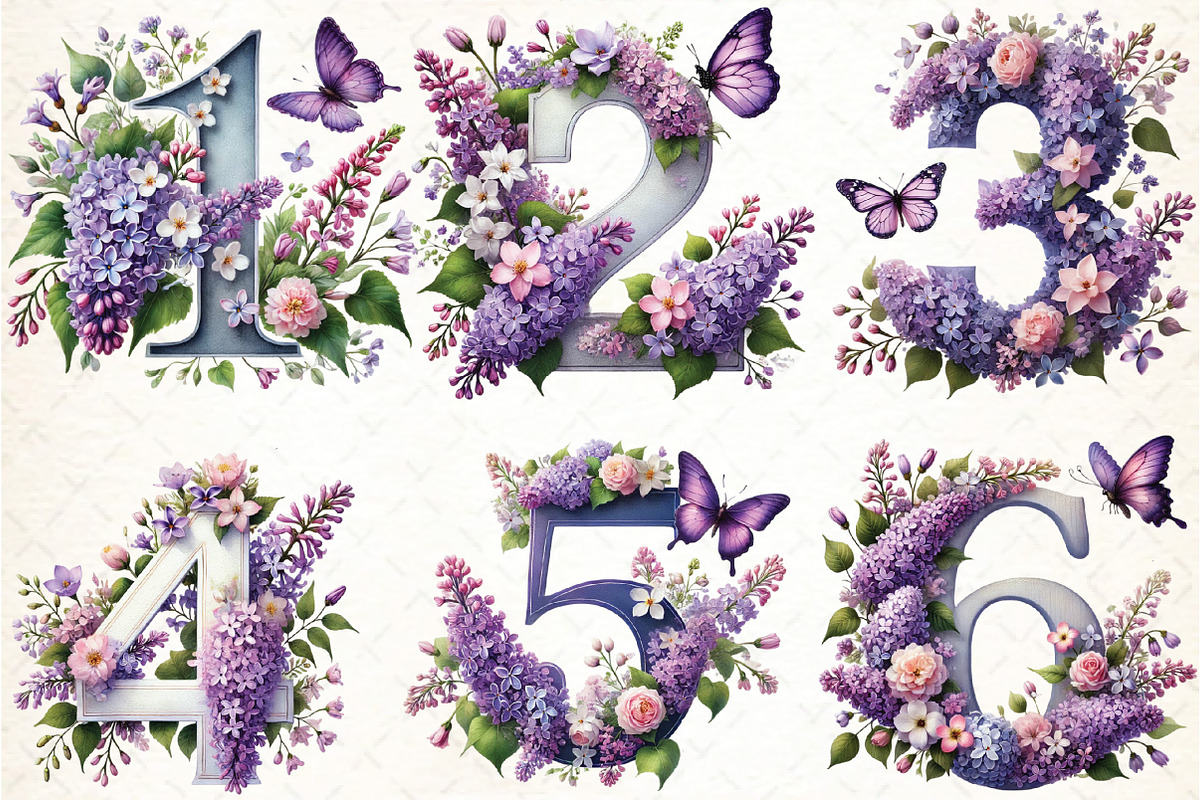 Watercolor Floral Alphabet Clipart, an Illustration by DreamCafeArt (Photo 3 of 3)