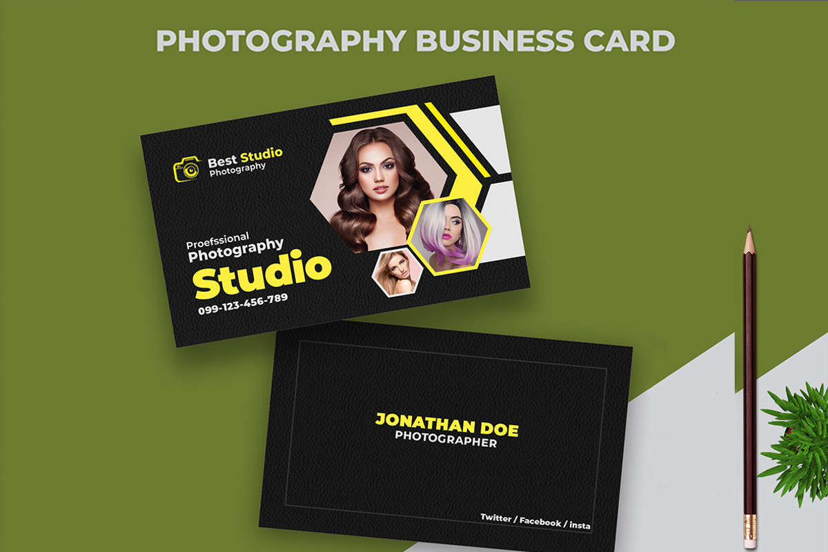 Photography Business Card, a Business Card Template by AfzaalGraphics (Photo 1 of 3)
