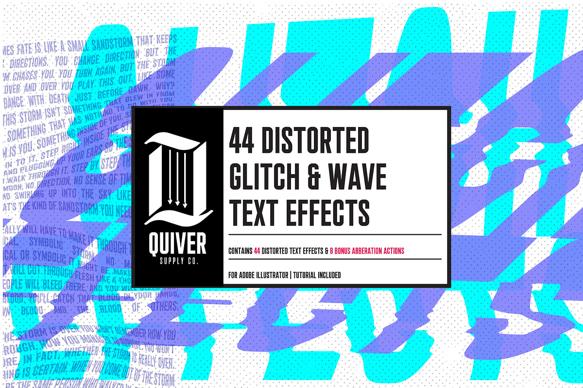 44 Distorted Glitch & Wave Effects, an Action Add-On by Quiver Supply Co. (Photo 1 of 9)
