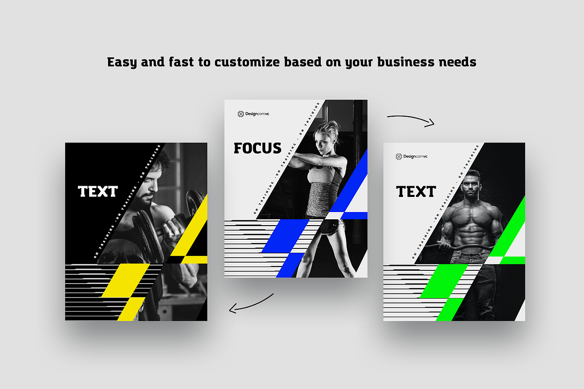 Instagram Canva Templates - GYM, a Social Media Template by Designcomvc