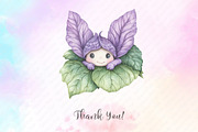 Watercolor Magical Garden Purple png, an Illustration by Watercolor design (Thumbnail 13 of 13)