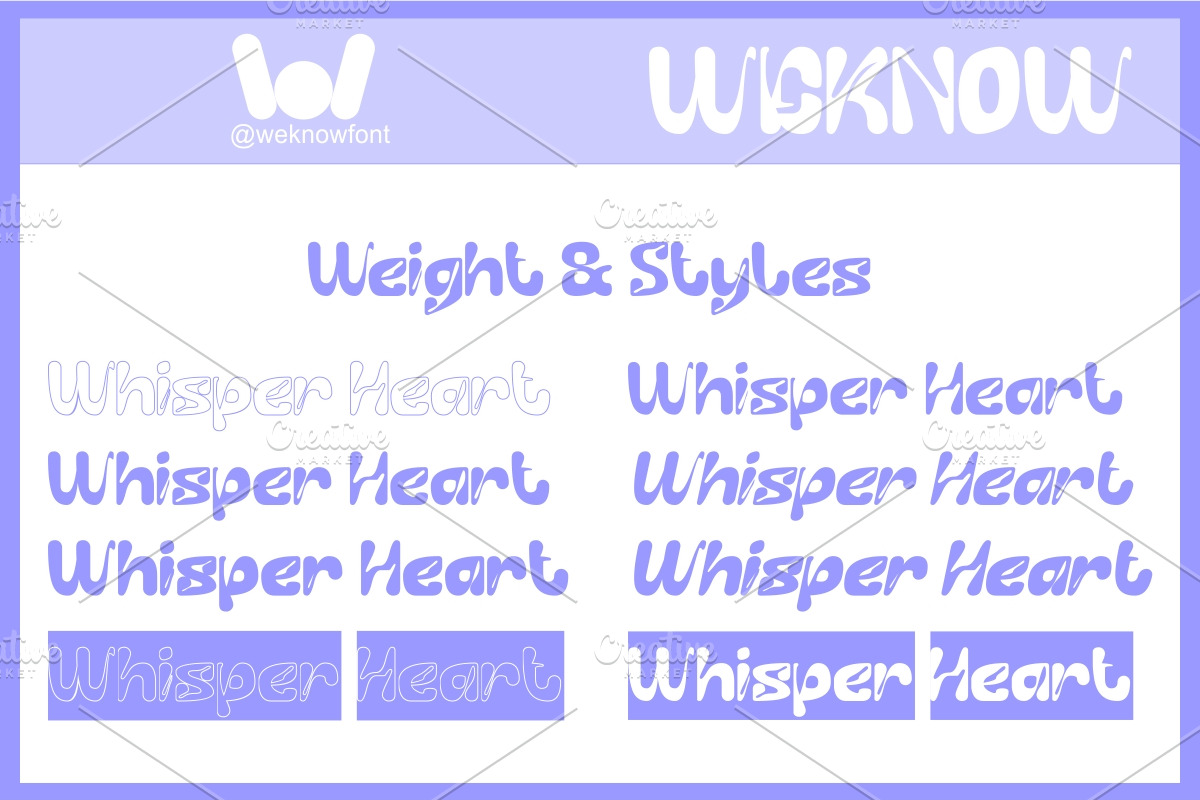 Whisper Heart font, a Handwritten Font by weknow (Photo 7 of 8)