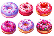 Valentine Donut Clipart, an Illustration by Designworld (Thumbnail 3 of 5)