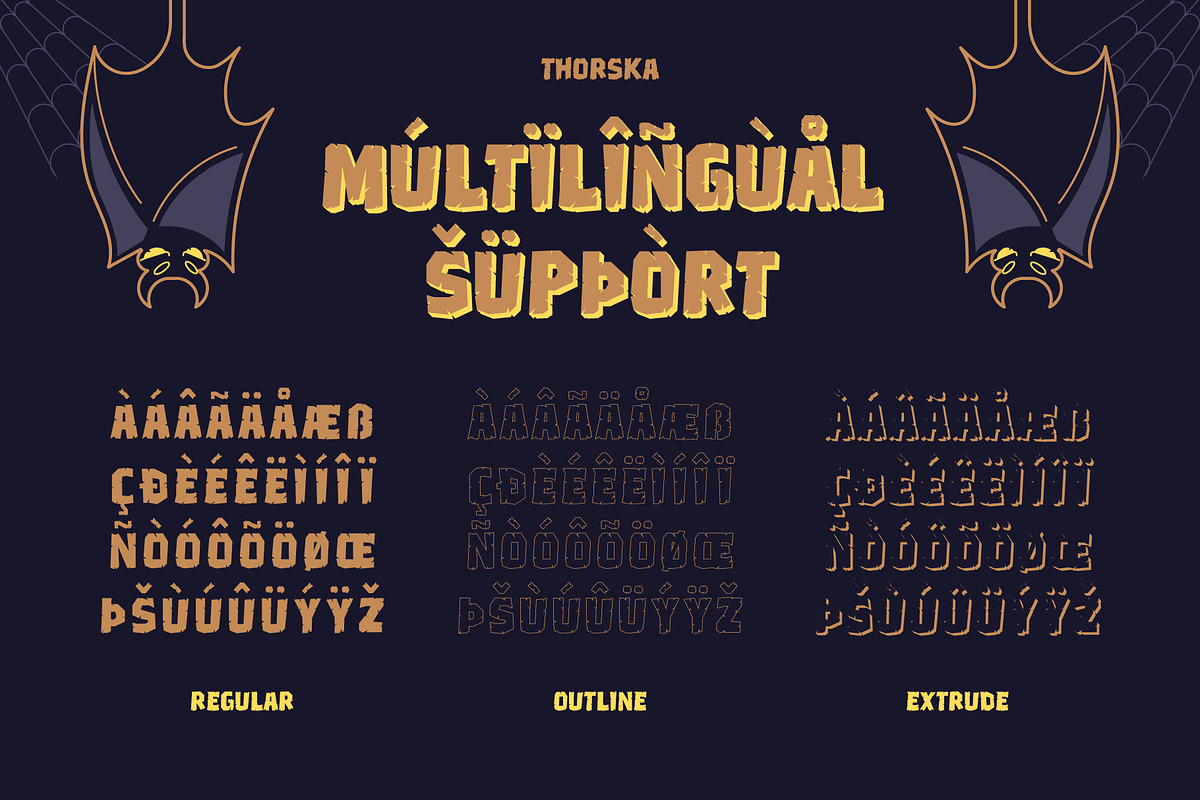 Thorska – Display Playful Horror, a Sans Serif Font by Tiptop Graphic (Photo 7 of 10)