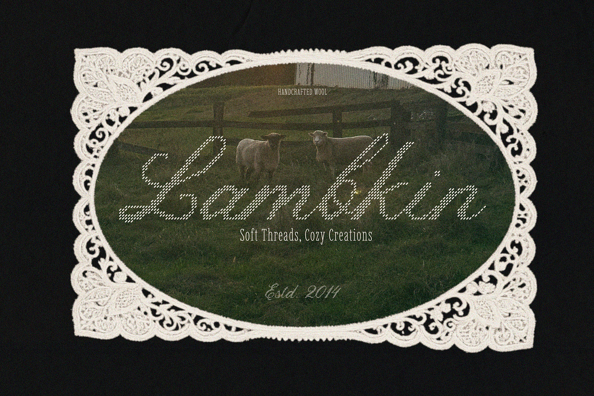Lace House Stitched Embroidery Font, a Script Font by AnMark (Photo 7 of 11)