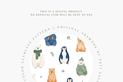 Cute Winter Animals Seamless Pattern, a Pattern Graphic by Pati Charm Studio (Thumbnail 4 of 8)