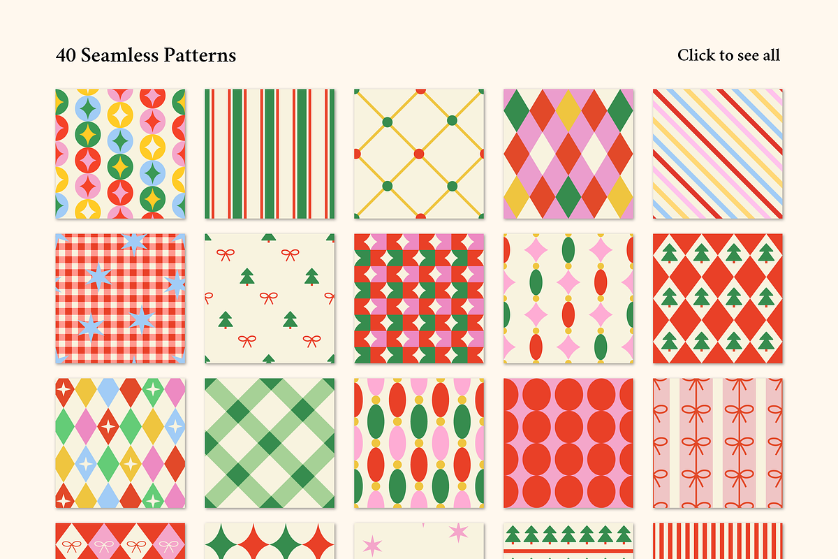 Holiday Patterns & Backgrounds, a Pattern Graphic by Felizabeth Design (Photo 5 of 13)
