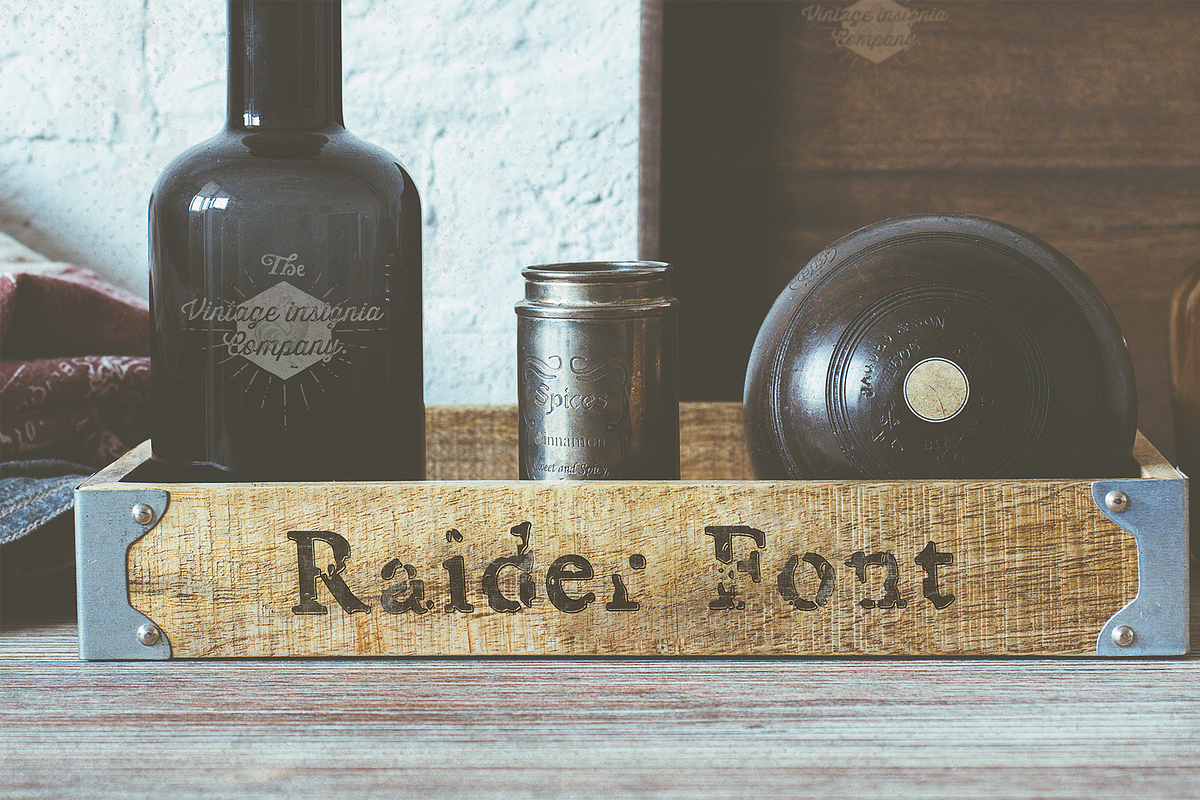 Raider, A Vintage Rugged Font, a Sans Serif Font by Voleshads (Photo 6 of 7)