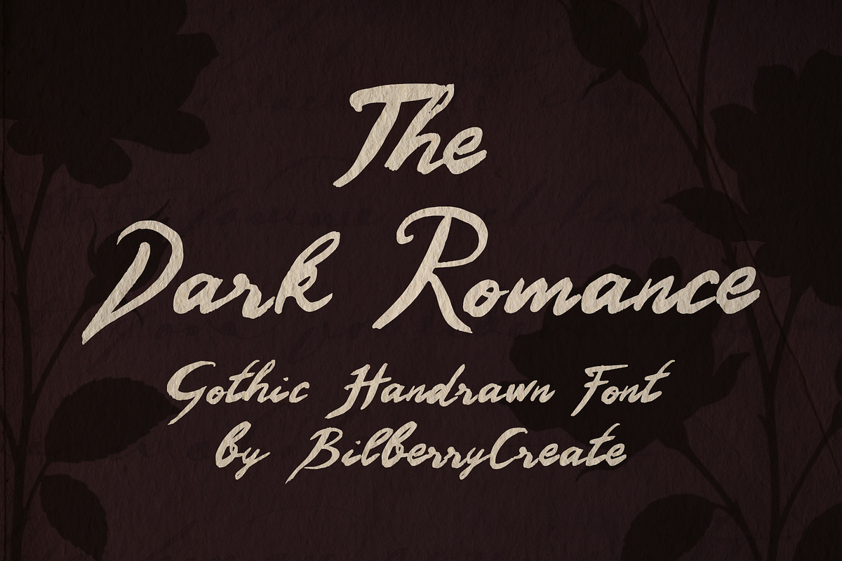 Dark Romance Gothic Font, a Handwritten Font by BilberryCreates (Photo 1 of 9)