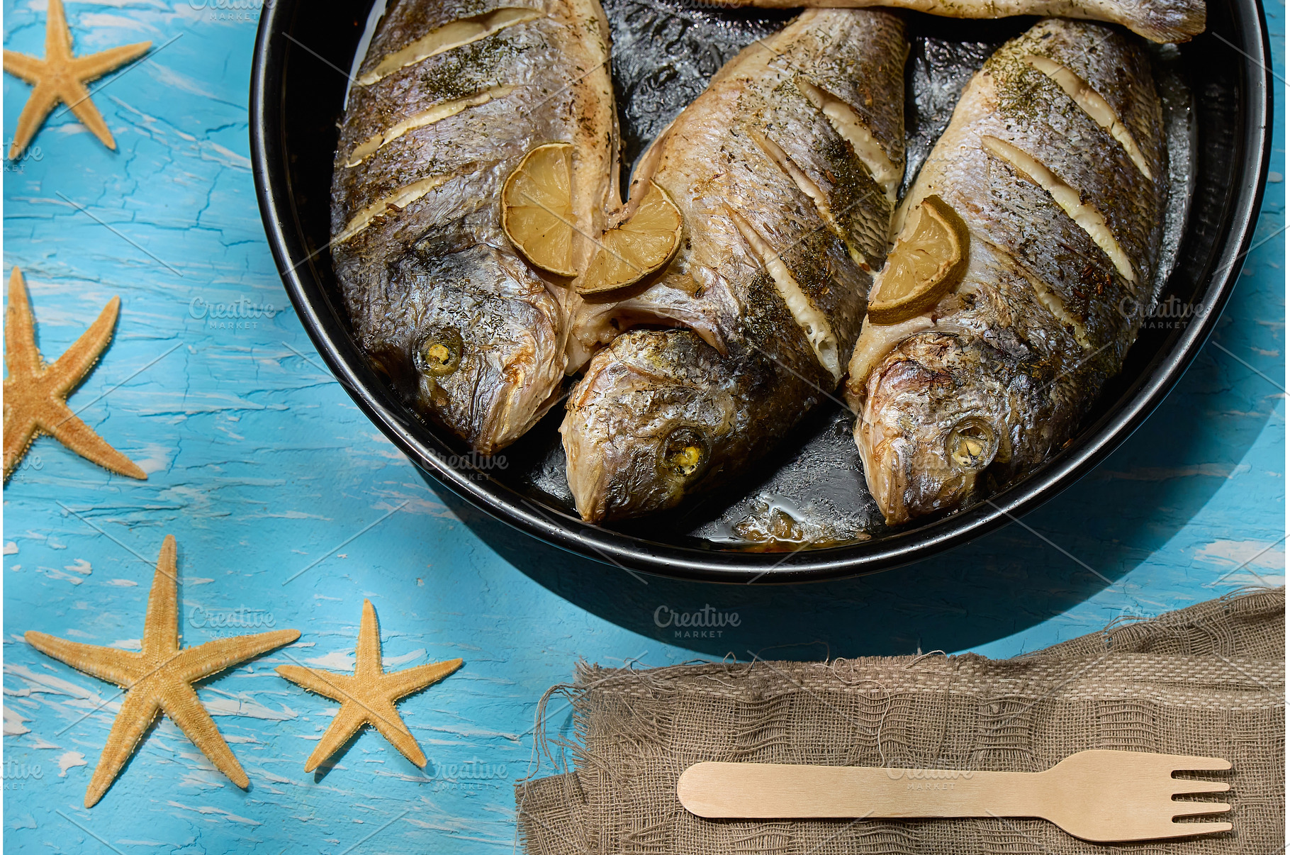 Freshly cooked dorado with lemon, a Nature Photo by darksoul72