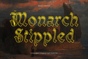CS Monarch Stippled, a Blackletter Font by Craft Supply Co.
