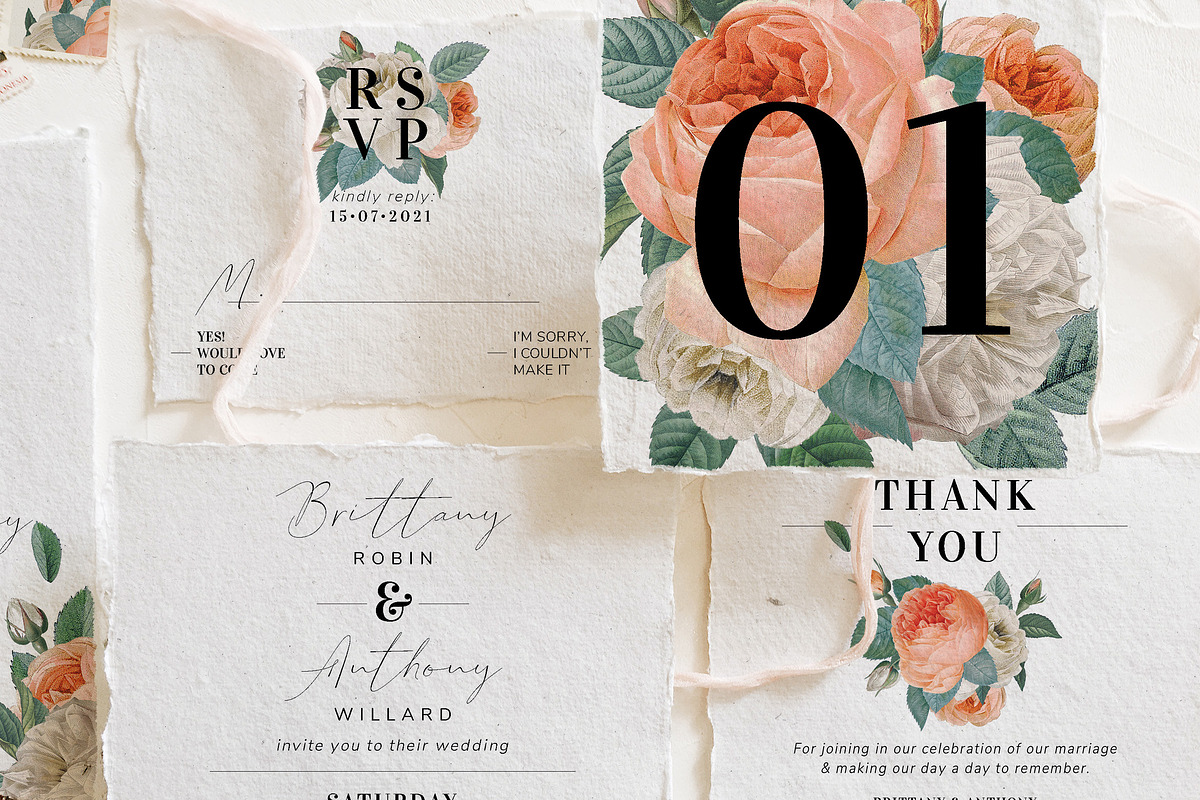 Blush & White Rose Wedding Suite, an Invitation Template by BlueRobinDesignShop (Photo 8 of 15)