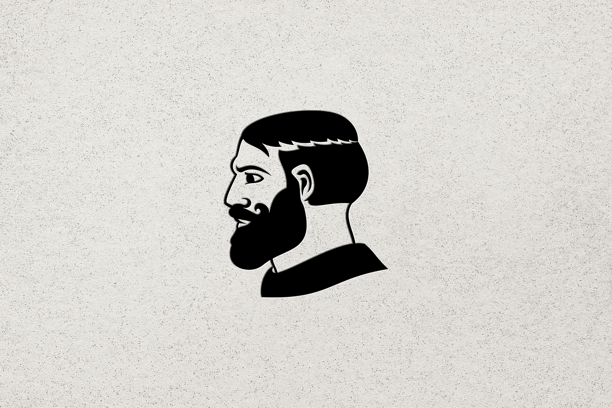 Minimalist Modern Beard Man Logo, a Branding & Logo Template by Luxury Logos (Photo 4 of 4)