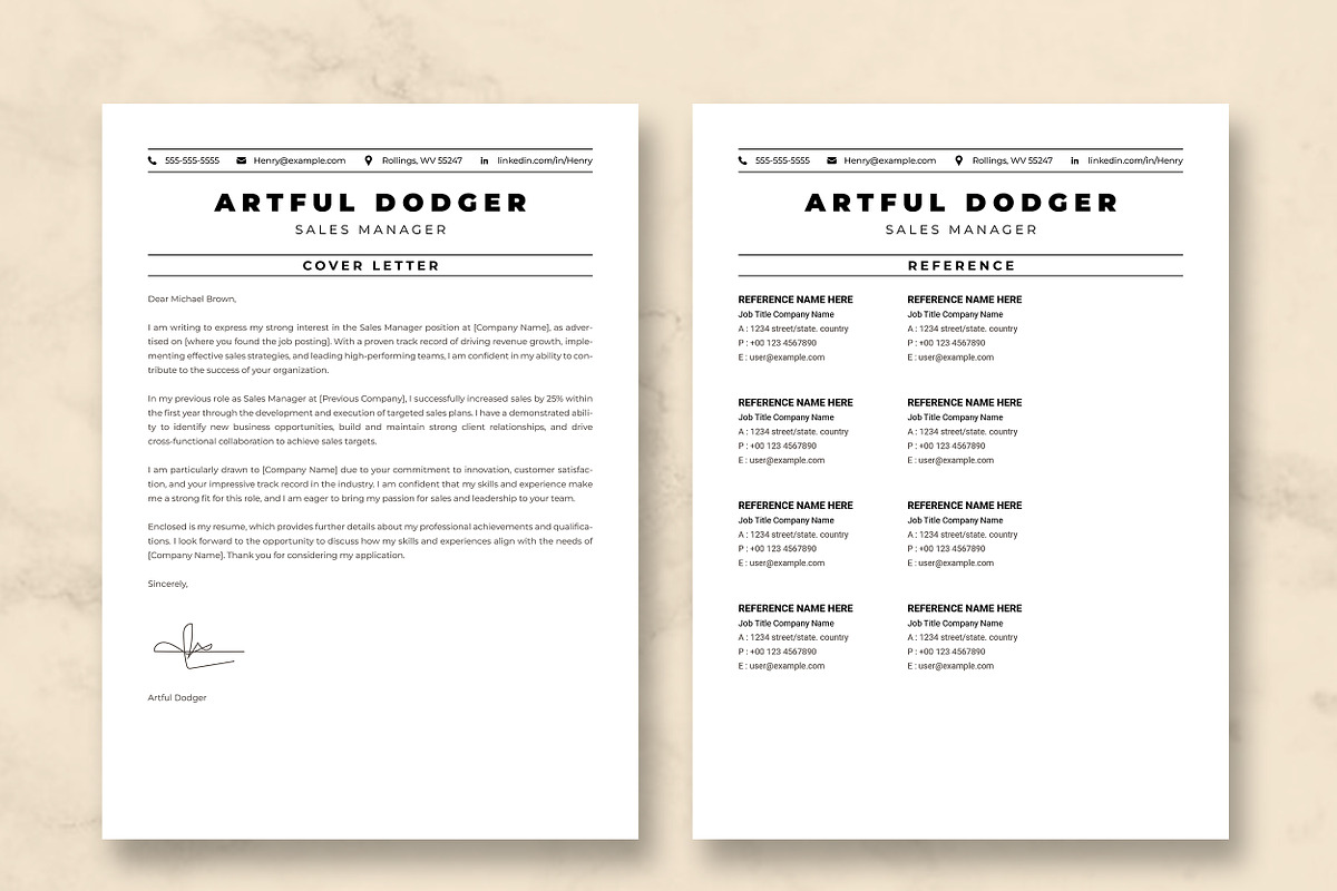 Sales Manager Resume Template, a Resume Template by ResumeInventor (Photo 4 of 9)