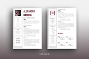 Resume / CV template - Alexandra, a Resume Template by Mellene Templates (Thumbnail 1 of 3)