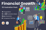 Financial Growth 3D Illustration, a Characters & Person 3D Model by novia99design (Thumbnail 1 of 6)