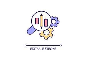 Studying setups of stock market, an Icon by IMG Visuals