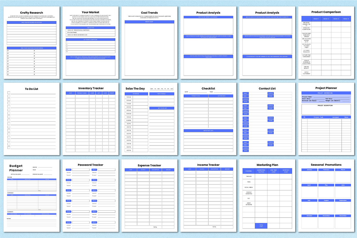 2026 Craft&Handmade Business Planner, a Stationery Template by Shumaya (Photo 3 of 6)