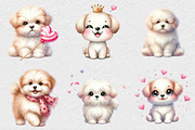 Whimsical Valentine Fluffy Dog, an Illustration by DreamCafeArt (Thumbnail 2 of 7)