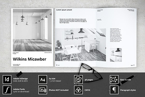 Black and White Portfolio Layout, a Brochure Template by McLittle Stock